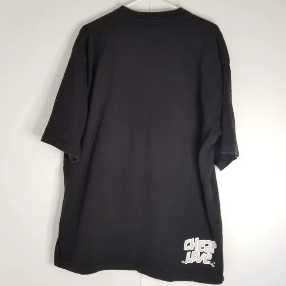 SOLD Vintage Akademiks Love Is Cheap Logo Men's Tee T-shirt Black 2XL - Picture 2 of 9
